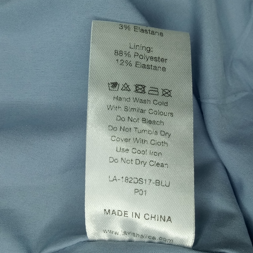 Lavish Alice Cross Back Cowl Neck Satin Dress Size 8 - Picture 14 of 14